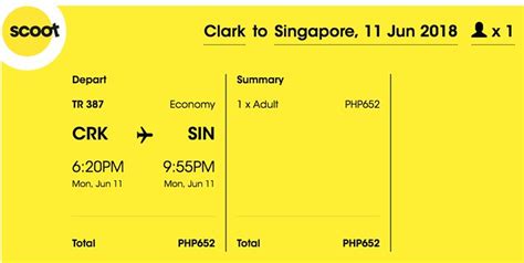 clark to singapore flight